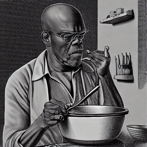 Samuel L. Jackson baking bread